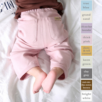 2022 new baby spring autumn season outside wearing Korean version pure cotton male and female baby thin foreign air large pp pants children