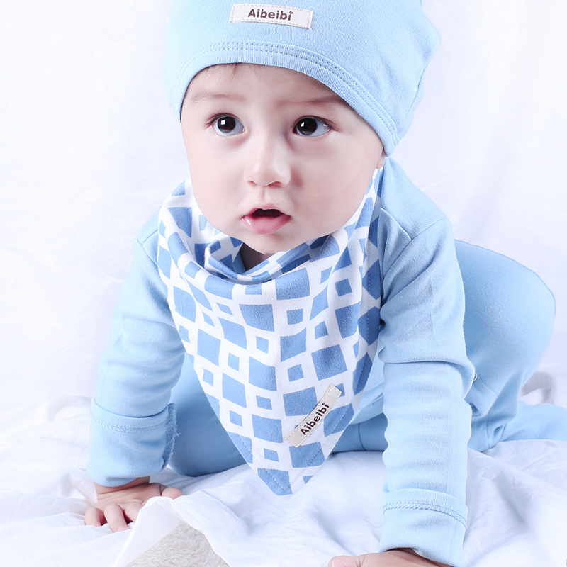 Baby triangular towel Scarlet surrounding pocket pure cotton dark and large adjustable not waterproof and breathable for all seasons