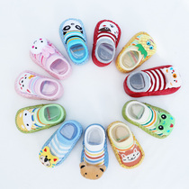 Baby floor shoes spring summer and autumn non-slip baby Learn steps High helping shoes Soft bottom cartoon paparazzi can be pant-legged anti-fall