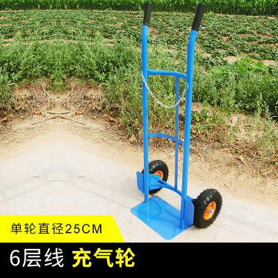 Thicken 50 kg liquefied gas tank cart large gas tank cart round tube cart cart