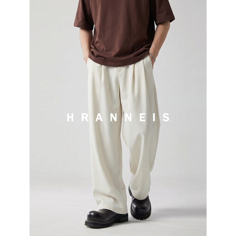 Lyocell Tencel Linen Drape Pleated Casual Pants Men's 2026 New Summer Loose Wide-Leg Straight Pants Lyocell Tencel Linen Drape Pleated Casual Pants Men's 2026 New Summer Loose Wide-Leg Straight Pants
