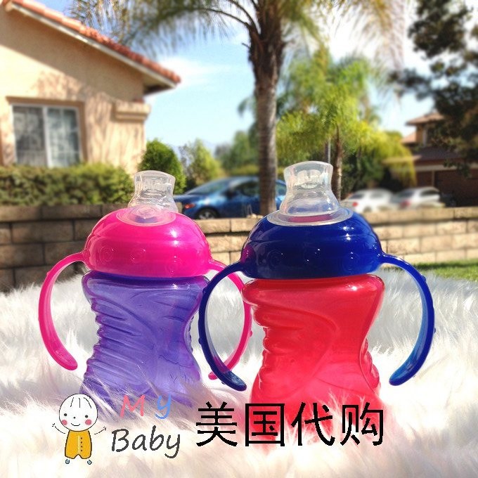 CC US Nubby Nubby baby baby anti-leakage handle learning drink training water glass duckbilled water glass 4M 