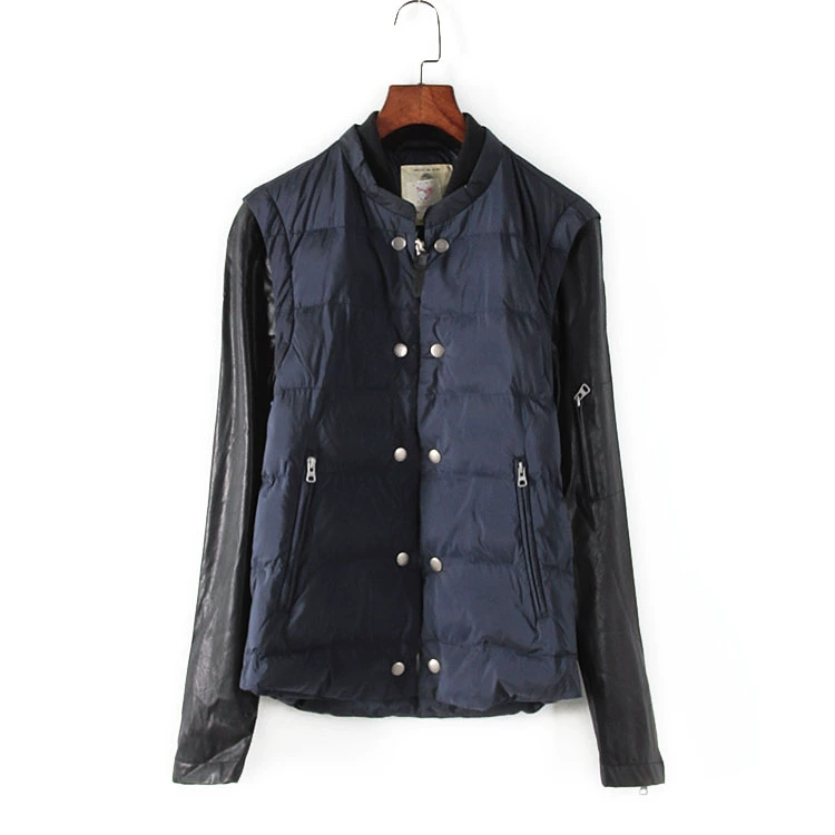 Jian loạt quầy quần áo mùa thu và mùa đông rút tủ của nam giới áo khoác cardigan màu xanh hải quân áo khoác bông áo khoác bông ấm áp tất cả các trận đấu 65409 - Bông