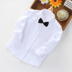 Thiếu nhi mùa hè Áo sơ mi trắng tay ngắn Mẫu giáo Hiệu suất Big Boy Cotton Nửa tay áo sơ mi trắng Đồng phục học sinh - Áo sơ mi áo em bé Áo sơ mi