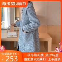 2020 Winter new female Haining Carla roll sheep cut wool coat long leather wool coat