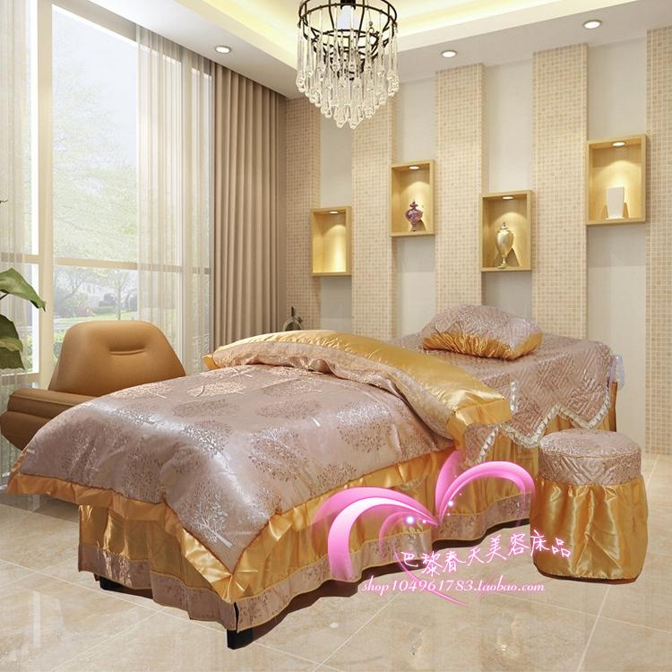 Vẻ đẹp mới trải giường bốn bộ vật lý trị liệu khăn trải giường da bông massage giường bao gồm bốn bộ vận chuyển quốc gia