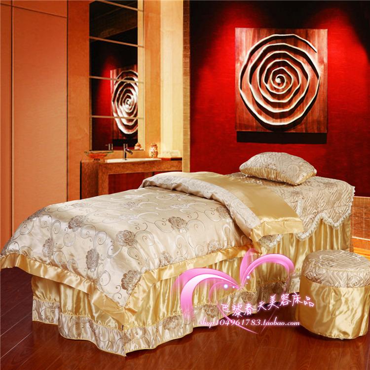 Vẻ đẹp mới trải giường bốn bộ vật lý trị liệu khăn trải giường da bông massage giường bao gồm bốn bộ vận chuyển quốc gia