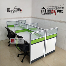 Staff desk chair computer combination staff bit 2 4 people card slot simple industrial screen Kunming office furniture