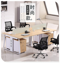 Staff desk chair simple modern 4 people 6 people office desk combination steel frame table Kunming office furniture