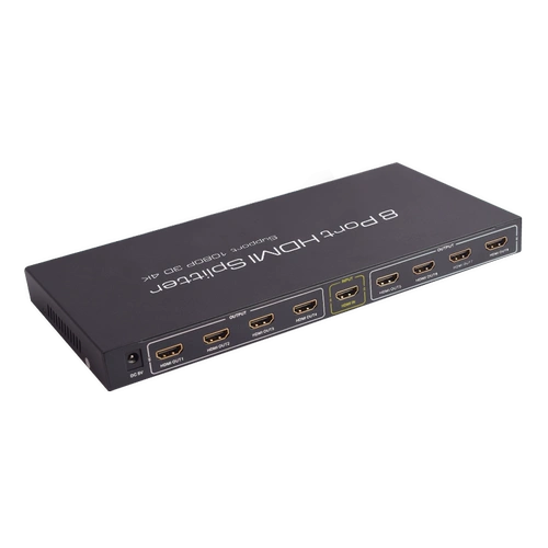 AIS EISEN HDMI Allocation Device с 1 по 8 из дистрибьютора с высоким уровнем определения, одно -точке 8 кабельного телевидения Дисплей компьютерного экрана.