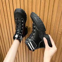 Leather Martin boots summer thin female thick bottom British style thick bottom 2021 new spring and autumn slim Joker boots