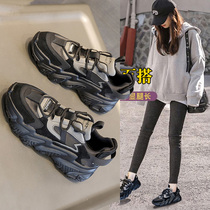 2021 Winter New Daddy Shoes Woman Winter Style Plus Suede Net Red Popcorn autumn Winter Thickened Grey Sneaker Tide