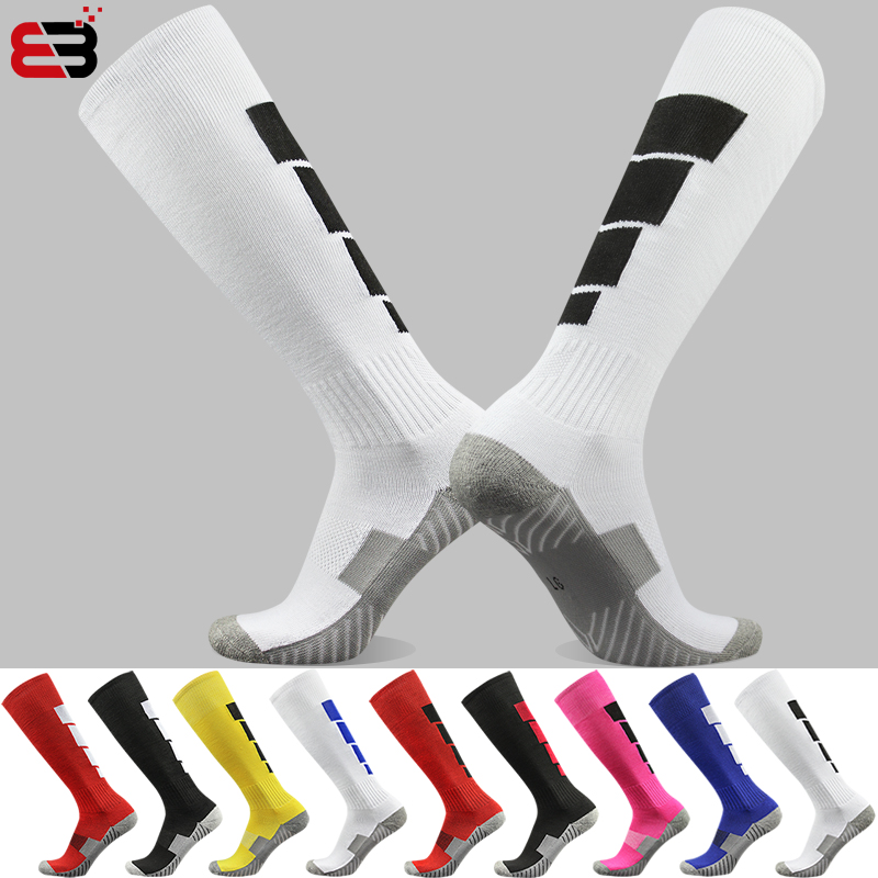 Sports socks male and female middle length high cylinder professional thickened adult non-slip towel bottom child over knee match football socks
