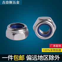 304201 stainless steel anti-loose nut self-locking screw cap nylon nut anti-plastic anti-slip nut
