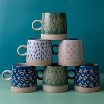 Japanese-style high-value coarse ceramic office cup coffee cup for men and women with Mark cup of oats breakfast cup