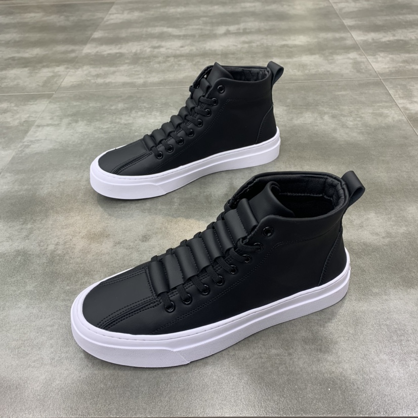 Men's shoes 2021 autumn and winter plus cotton new high-top small white shoes men's simple and handsome high-top shoes all-match shoes men's sneakers