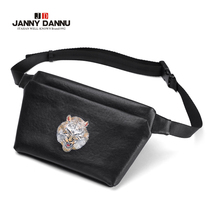 Fanny pack mens running mobile phone bag multifunctional outdoor leather chest bag Ultra-thin sports small satchel waterproof mens backpack