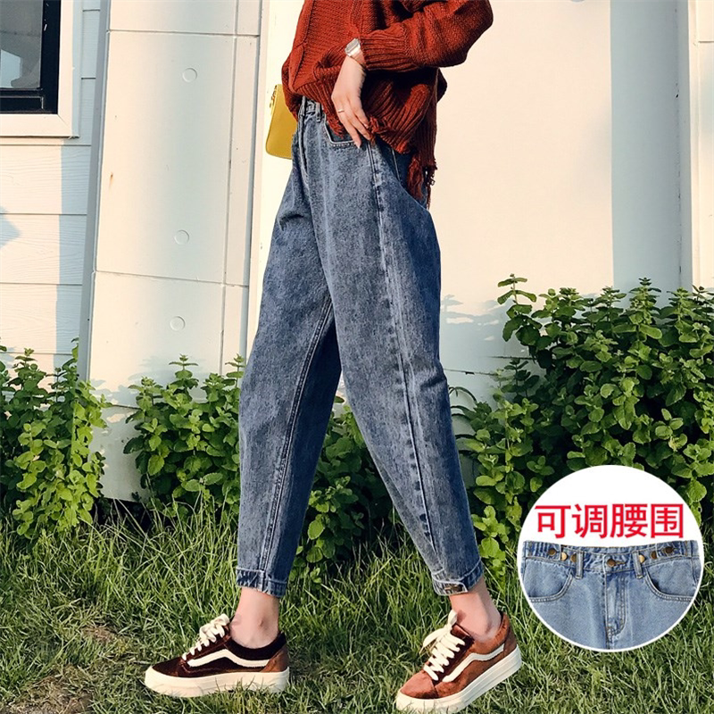 Hong Kong Tide 2022 Spring Summer New Broadlegged Jeans Women Pants Straight Barrel Loose high waist conspicuine and slim Old Daddy Rover pants