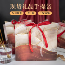 Womens Day gift bag advanced sensfeel box gift wrapping paper bag accompanied by hand bag upscale delicate little handbag