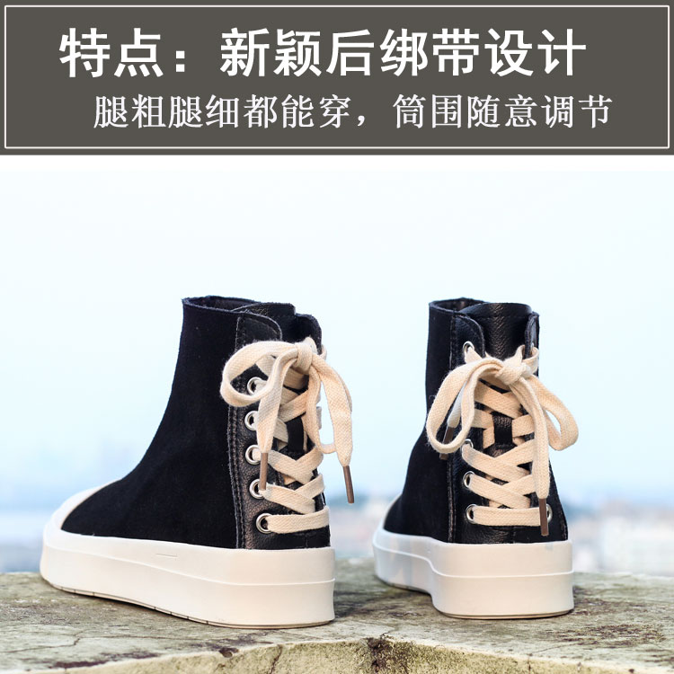 Giày đế xuồng màu đỏ Anh mùa xuân nước Anh Qi Qi đôi bốt ngắn đế phẳng đế xuồng hoang dã 2019 Giày mùa xuân mới Martin - Giày ống giày boot nữ cao gót