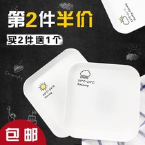 On the new plate household plate bone plate plastic spit bone plate table garbage small snacks spit creative personality