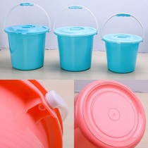 Outdoor water storage bucket thick with lid pure drinking water bucket plastic household large covered portable