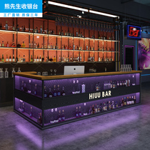 Bar Bar Counter Terrace Retro Industrial Wind Restaurant Fitness Room Clothing Shop Cafe Cafe Internet Cafe Iron Art Collection Silver Counter Corner
