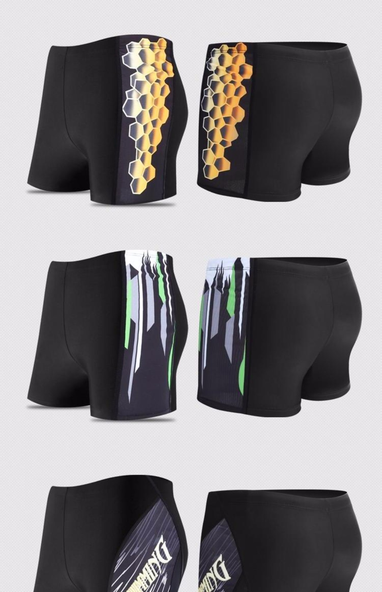 Hennaston quần bơi nam quần boxer thời trang quần thể thao quần áo nhanh khô gợi cảm lỏng lẻo chuyên nghiệp tắm nước nóng quần bơi nam sexy