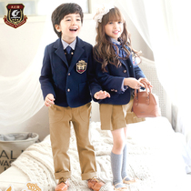 Kindergarten garden clothes Spring and autumn clothes British style small suits Childrens class clothes College style primary school school uniforms autumn and winter suits