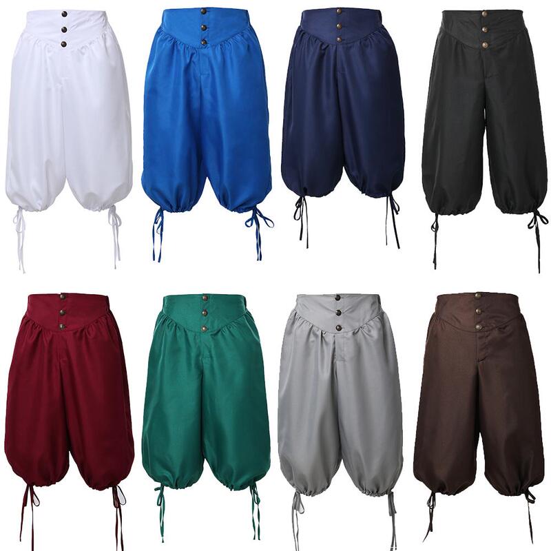 Halloween New Retro Steampunk Lace-Up Pants Performance Party Costume Medieval Clothing Cosplay