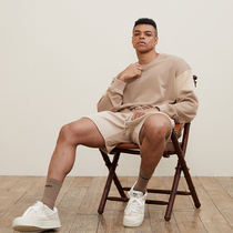 ZONeid 2021 Autumn New Pint Sports Round Collar Sweatshirt Male Loose Casual Running Tide Set Head Printed Long Sleeves