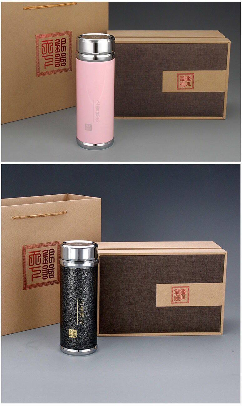 銀杯子999純銀保健杯內膽保溫杯泡茶水杯養生男女高檔禮品刻字|保溫杯