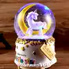 Unicorn series Light snow Crystal ball Music box Male and female students gift Festival gift Pendant notebook
