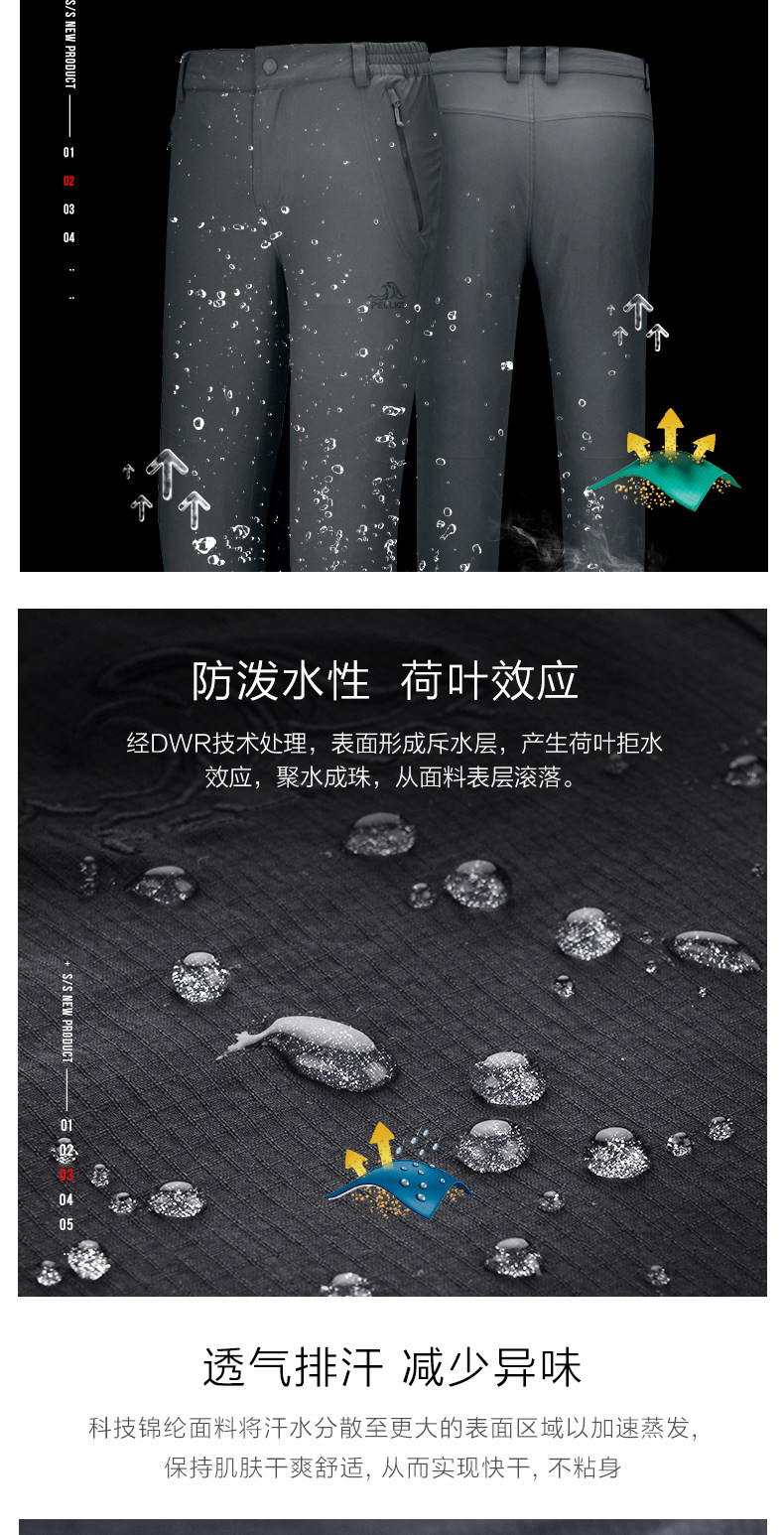 伯希和 男女款 户外高弹速干裤 YKK拉链 图5