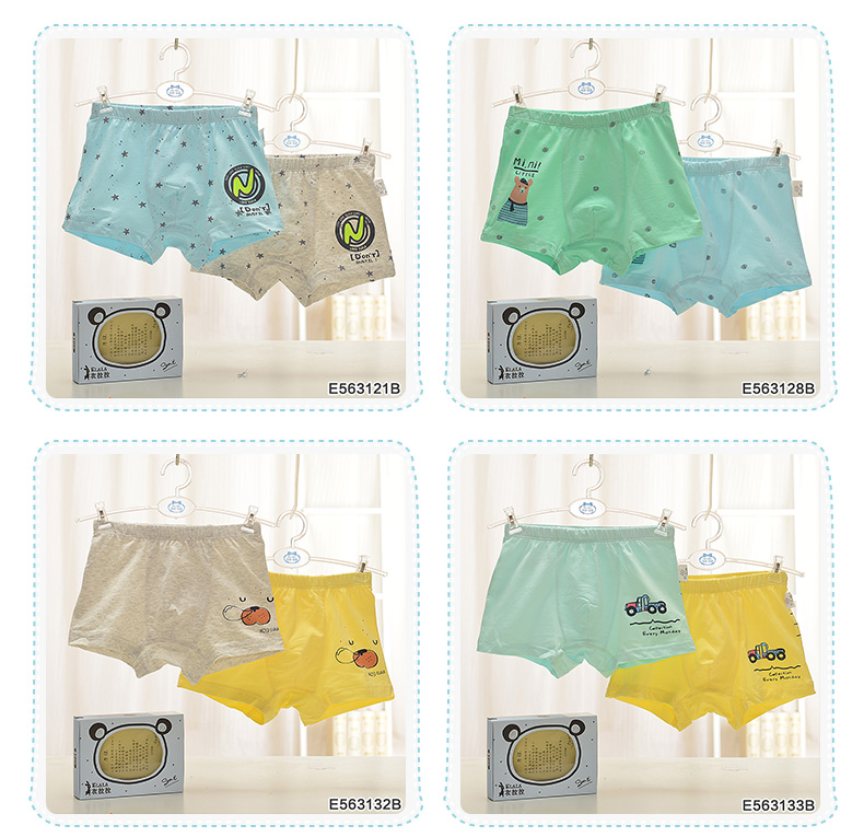 Briefs Tóm tắt về Boxer cho bé trai Học sinh nhỏ và trẻ nhỏ Bốn góc Cotton Quần legging ngắn quần lót cho bé trai