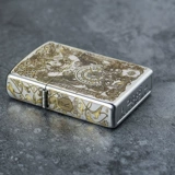 zippo Оригинальная серебряная ветрозащитная креативная зажигалка на керосине