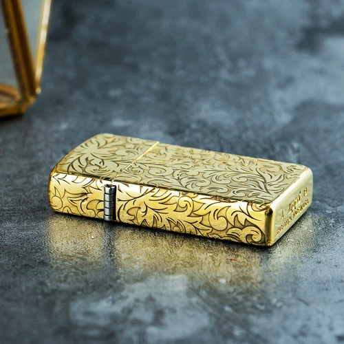 zippo Оригинальная медная резная мужская зажигалка на керосине