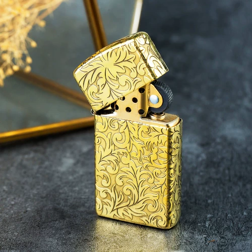 zippo Оригинальная медная резная мужская зажигалка на керосине