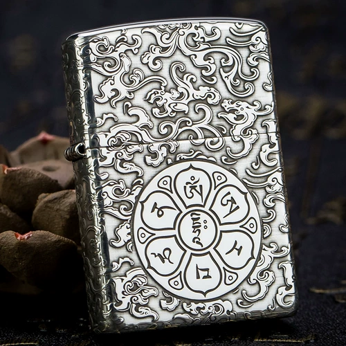 zippo Оригинальная мужская зажигалка, зеркальный эффект, подарок на день рождения