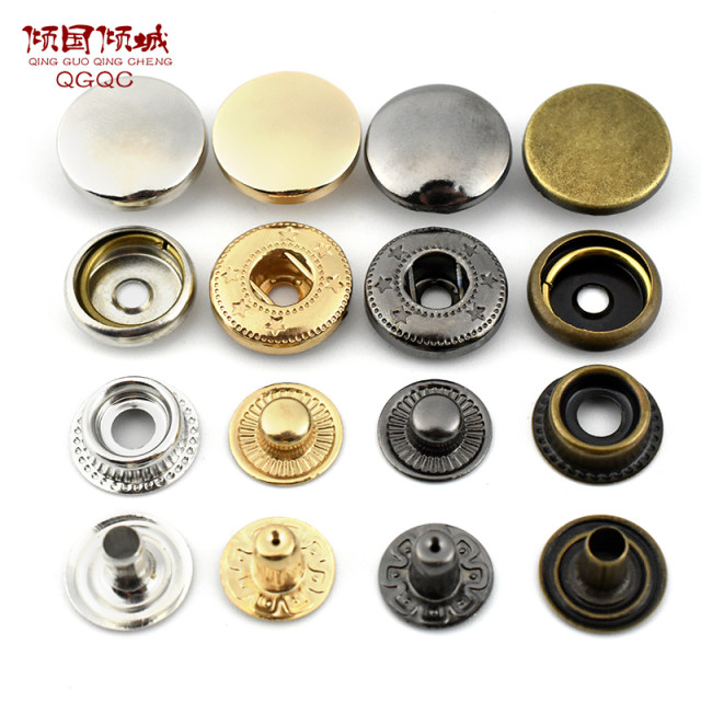 Snap buttons, metal clothes, jackets, down jacket buttons, invisible snap  buttons, curved four-in-one buttons