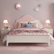 Children Full Solid Wood Bed Princess Bed Daughter Room Pink Cloud Single Beds 1 35 m Cartoon Childrens Bed With Storage