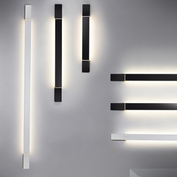 Nordic Strip Swivel Wall Lamp Brief Post Modern Light Lavish Minima Mural Living Room Bedside Veranda Indoor Background Wall 