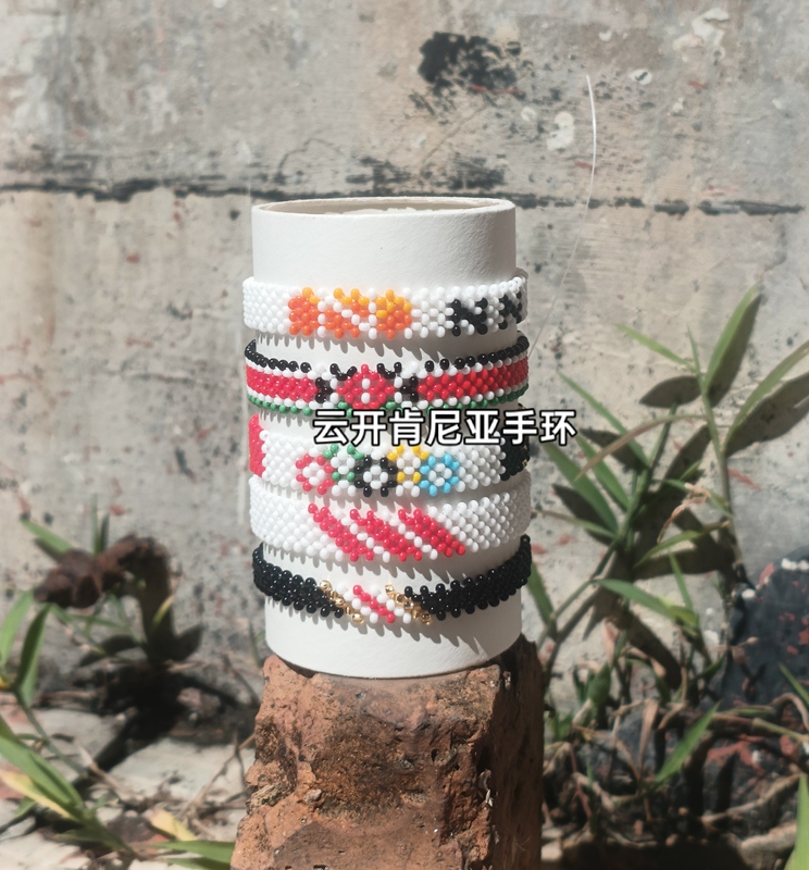 Thin Kenyan Bracelet 1cm Non-Elastic Imported Rice Beads Marathon Mid-Distance Running Sports Bracelet