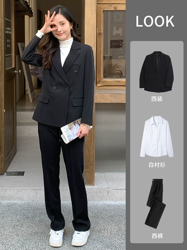 Пиджак классического кроя, комплект для школьников, черная куртка для работы, подходит для студента