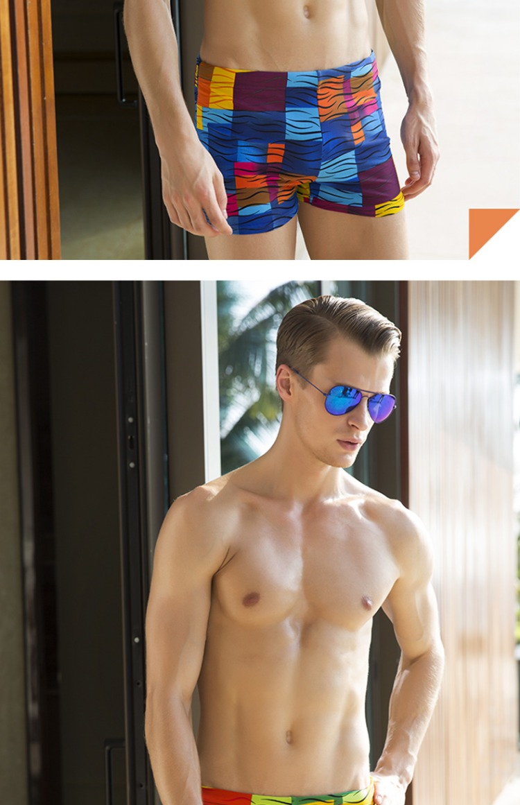 Happy quần bơi ống quần nam boxer thời trang kích thước lớn cộng với phân bón để tăng cường bơi thể thao quần bơi mùa xuân nóng quần bơi speedo nam