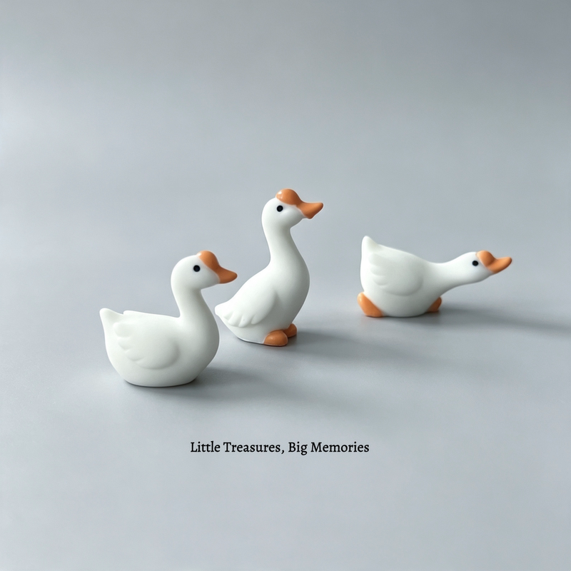 Bored? Place a Bunch of Watching-A-Play-Themed Geese to Cheer up Your Mood. Desktop Decorations for Computer Desks and Office Desks