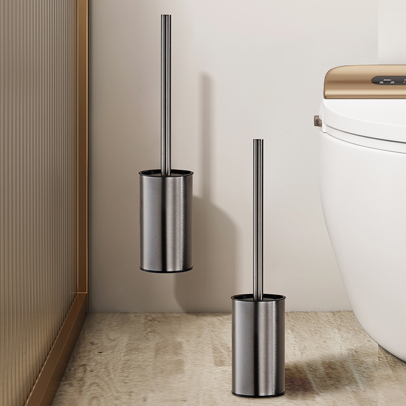 Gun Grey Toilet Brush Holder deodorant 304 stainless steel floor toilet TOILET BRUSH TOILET CLEANING BRUSH FREE FROM PUNCHING-Taobao