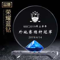 Diamond Crystal Trophy Customized Medals Customized Crystal Authorization Brand Insurance Creative Outstanding Employee Prizes