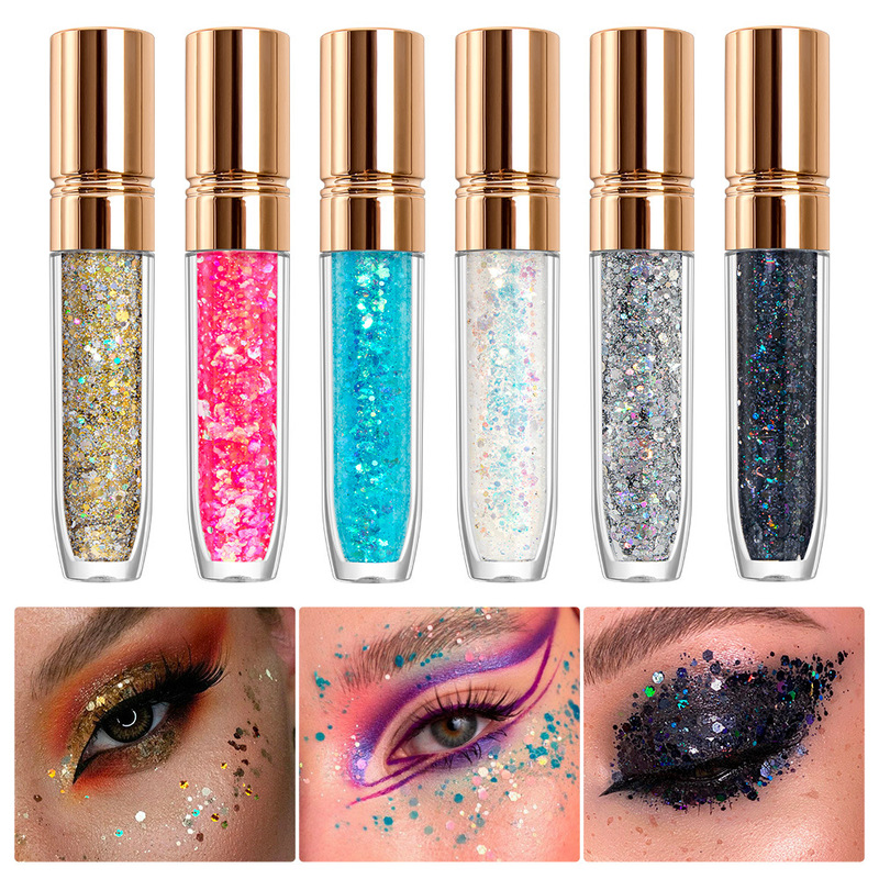 Cross-Border Popular 6-Color Chameleon Gel Glitter Makeup Eyeshadow Festive Christmas Glitter Powder Nail Art Glitter