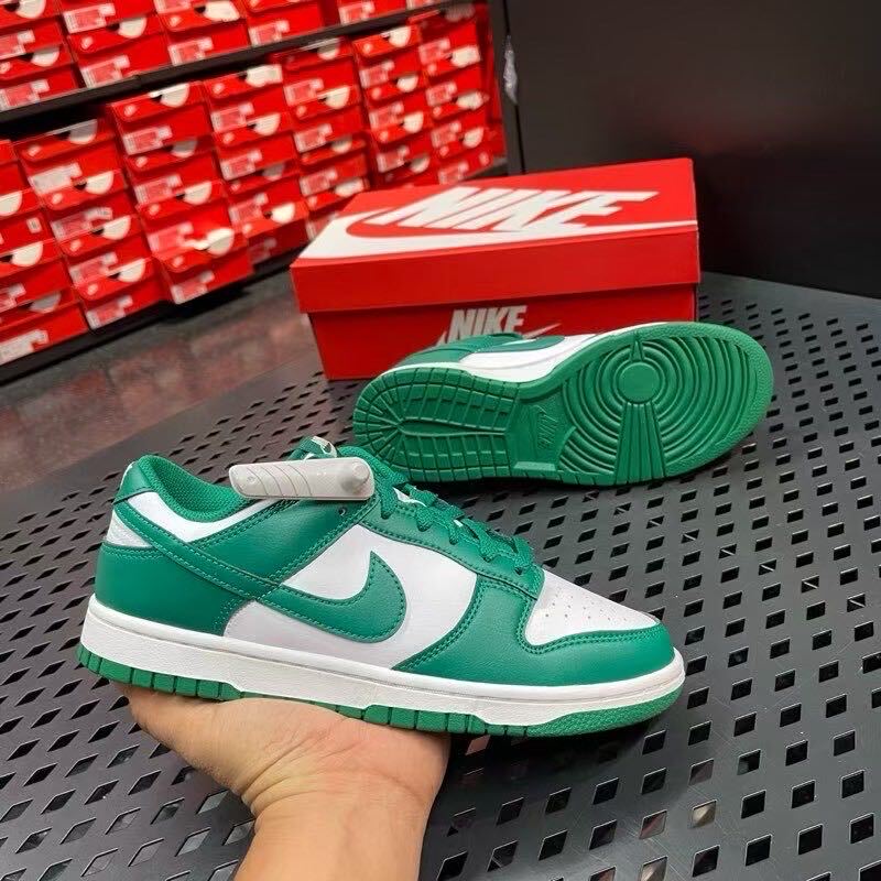 Nike/Nike Dunk Low Men's White and Green Non-Slip Wear-Resistant Low-Top Casual Sports Sneakers Hf5441-101